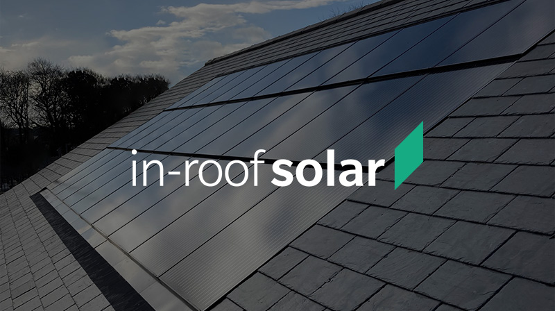 In-roof solar brand banner with an IRT installation as background
